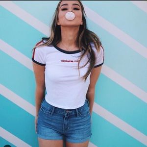 NWOT Hollister baby tee kindness club size small